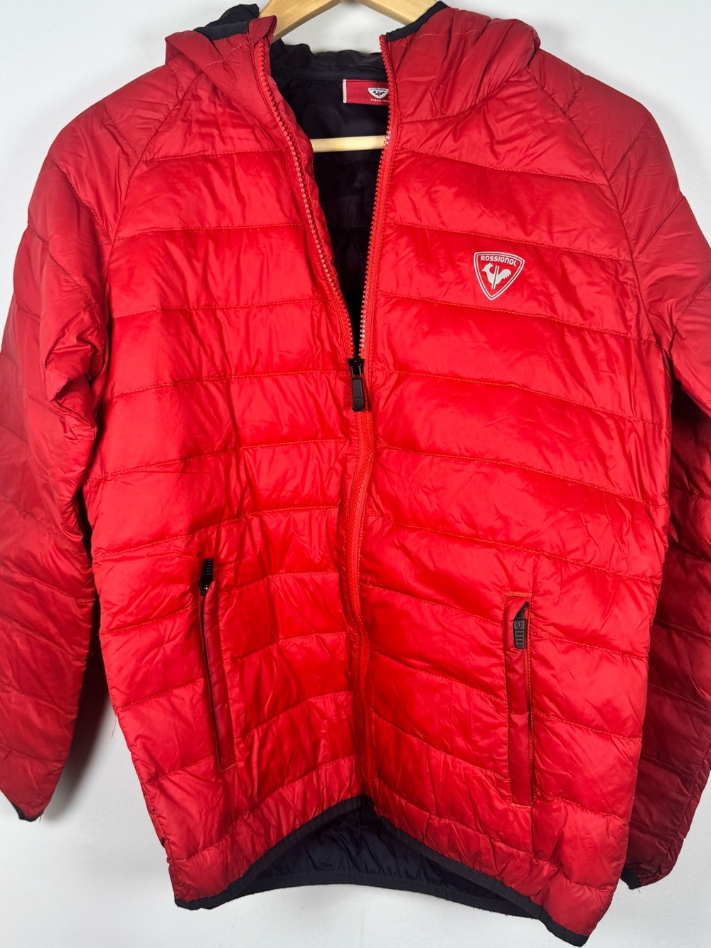 Rossignol Red Puffer Quilted Warm Winter Jacket Kids 14 Boys Skiing Outdoor EUC